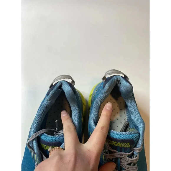 HOKA ONE ONE CLIFTON 5 MEN'S CARIBBEAN SEA/STORM BLUE Size 11 No Insoles - Picture 9 of 10